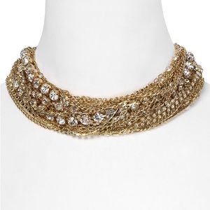 ABS by Allen Schwartz Gold Multi Torsade Glass Bib Necklace, 18" - New w/o tags